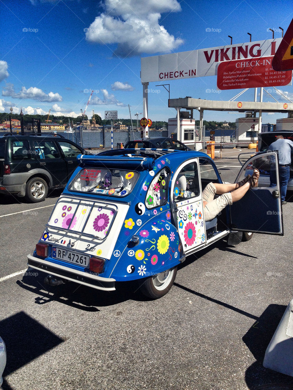 sweden car flower stockholm by serbachs