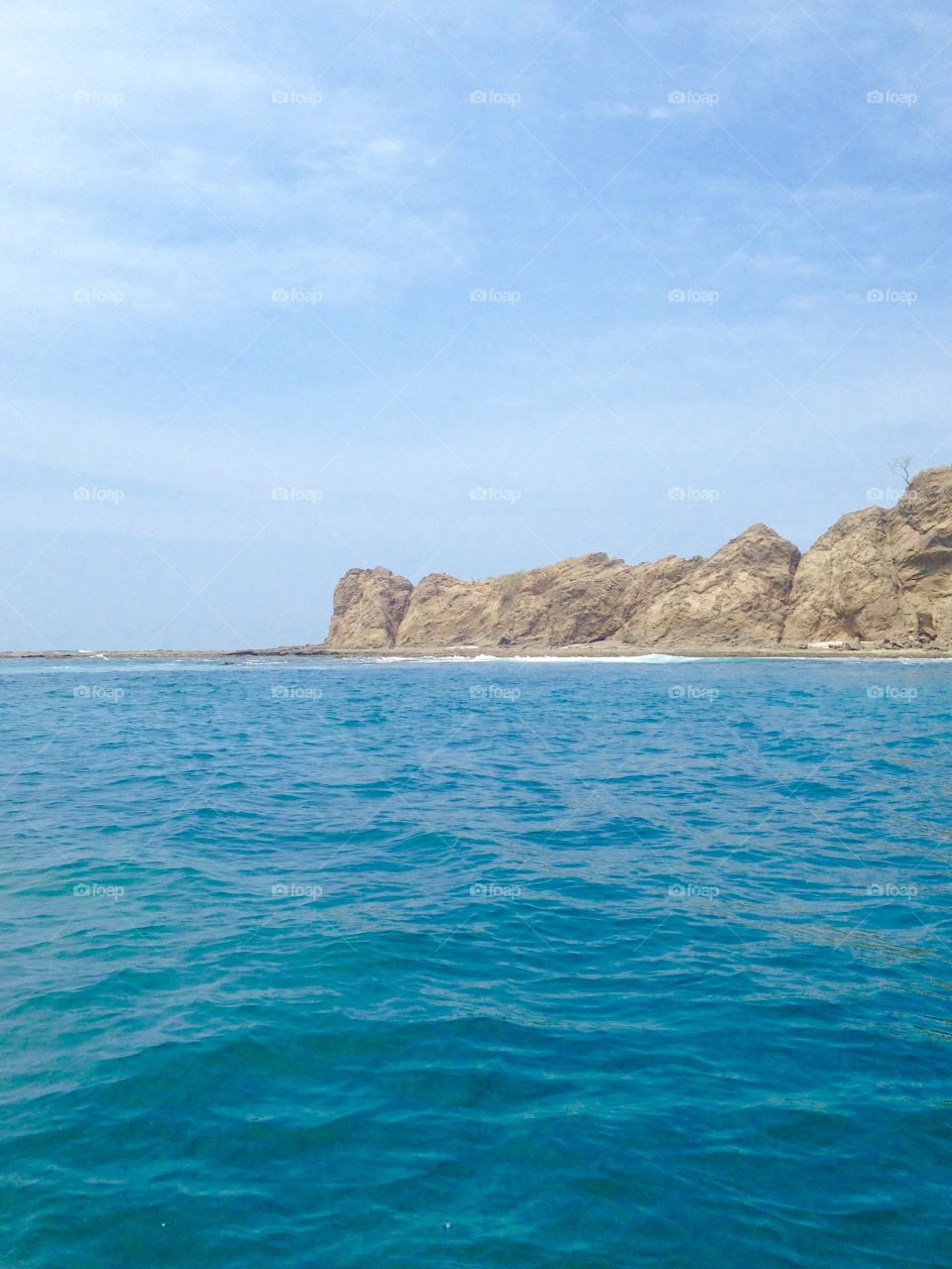 Costa Rica Ocean and Rocks. While preparing to snorkel