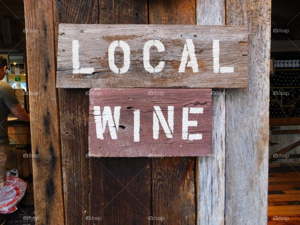 local wine sign