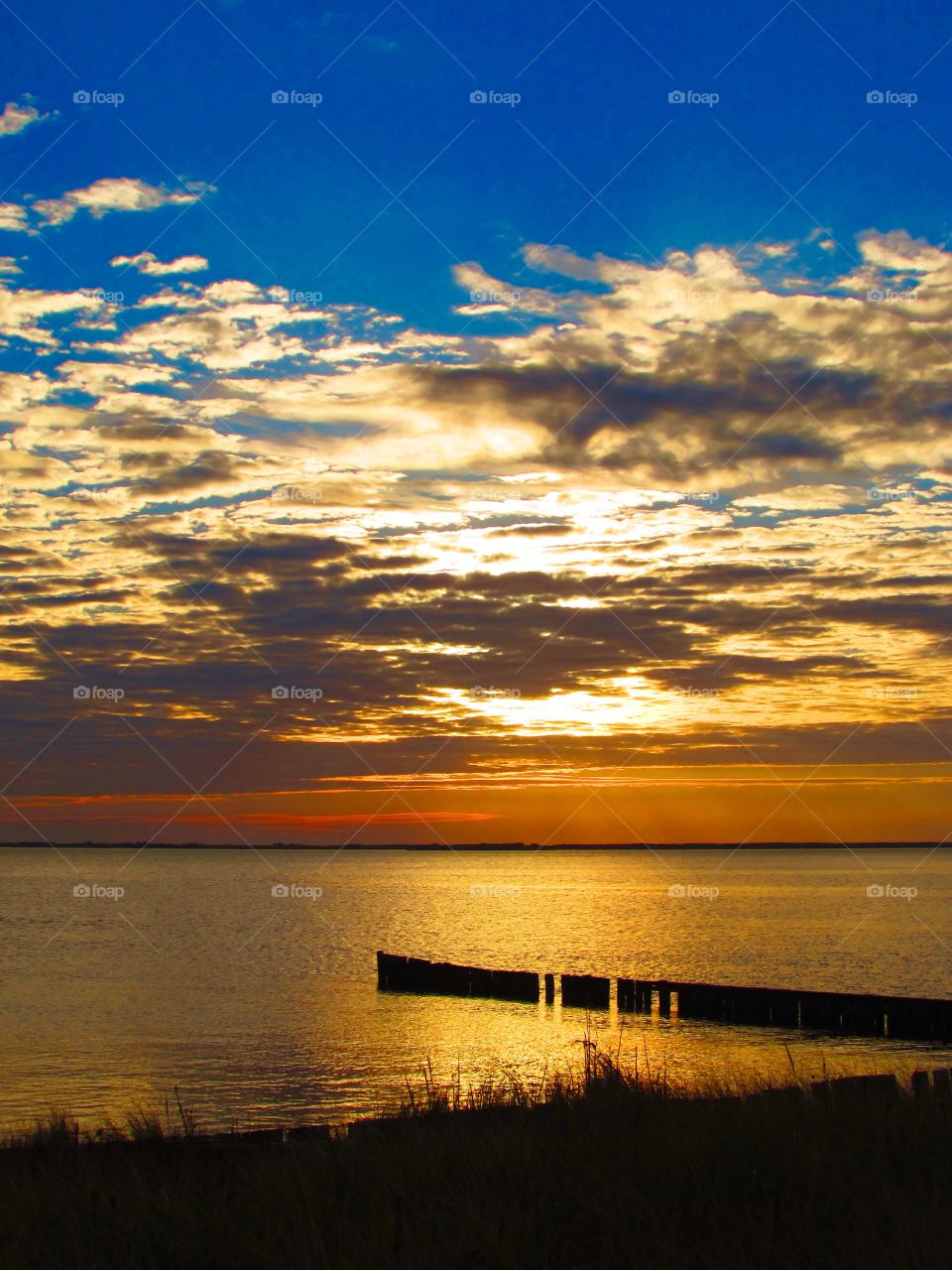 Dramatic sky over sea