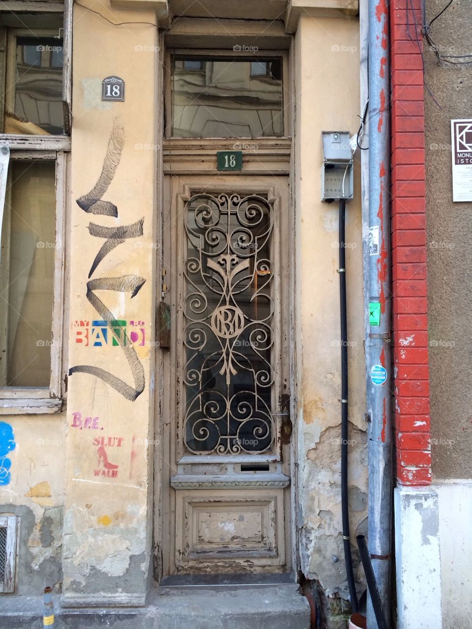 Old door in Lipscani's area, Bucharest