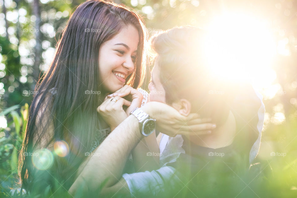 Portrait of cute couple