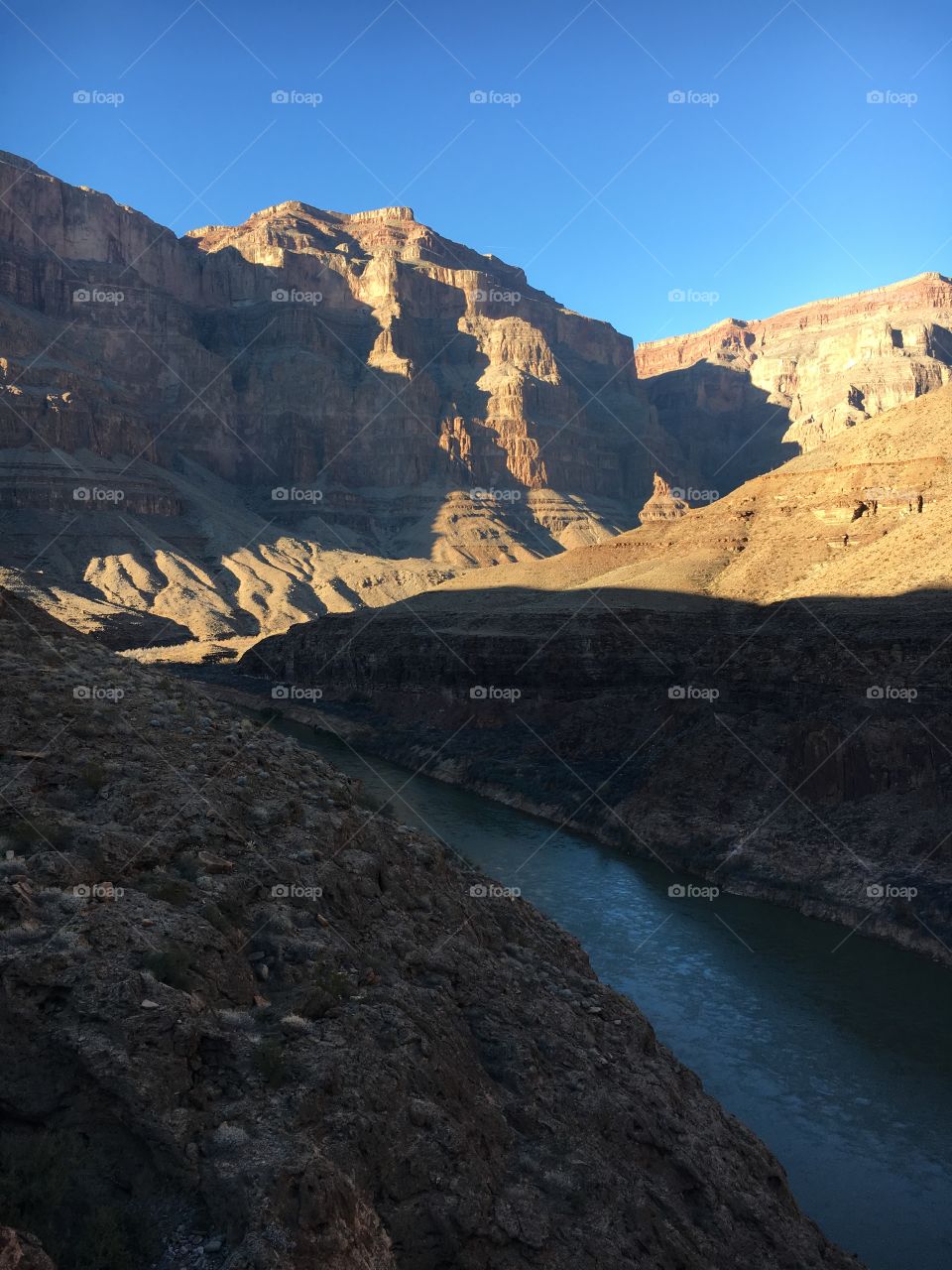 Bottom of the Grand Canyon with river