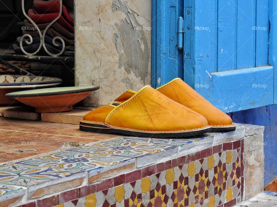 Yellow slippers