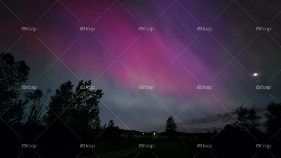 beautiful night sky Northern lights