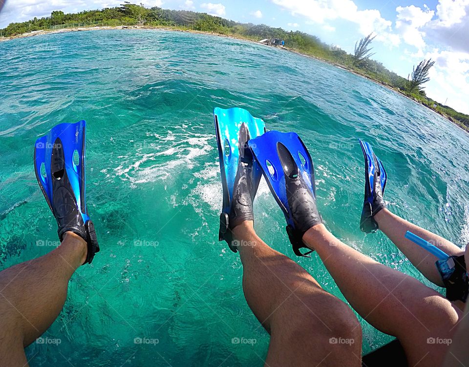 ready for snorkel...my view on the ocean