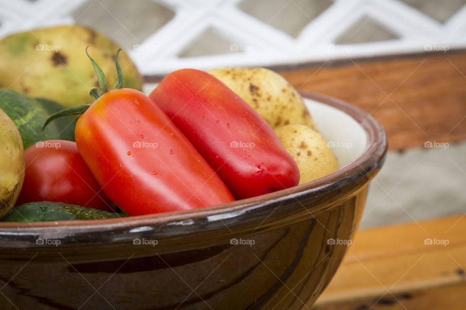 Vegetables in bowl