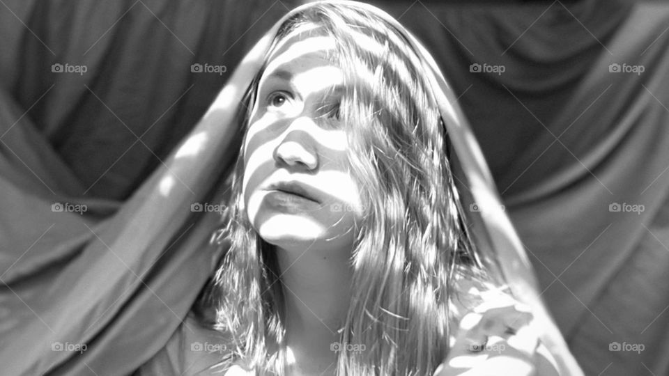 Veiled Woman; BW