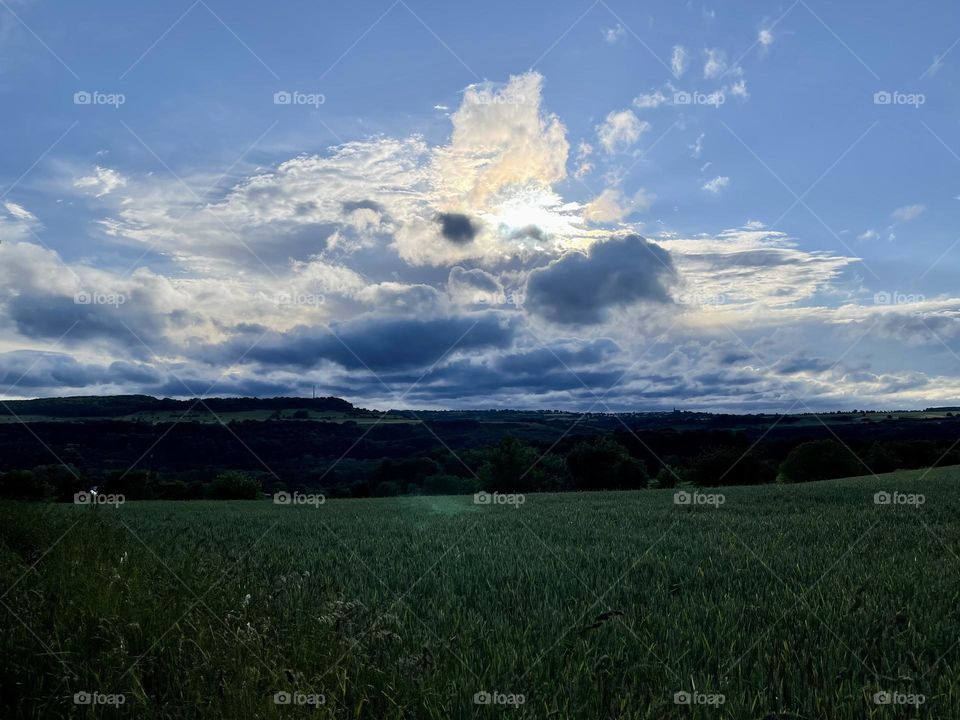 Summer day with cloudy Sky