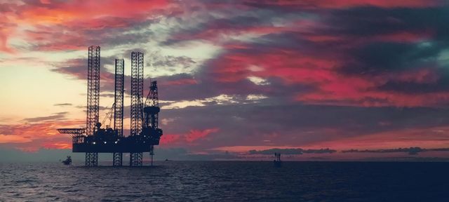 Oil Rig Sunset