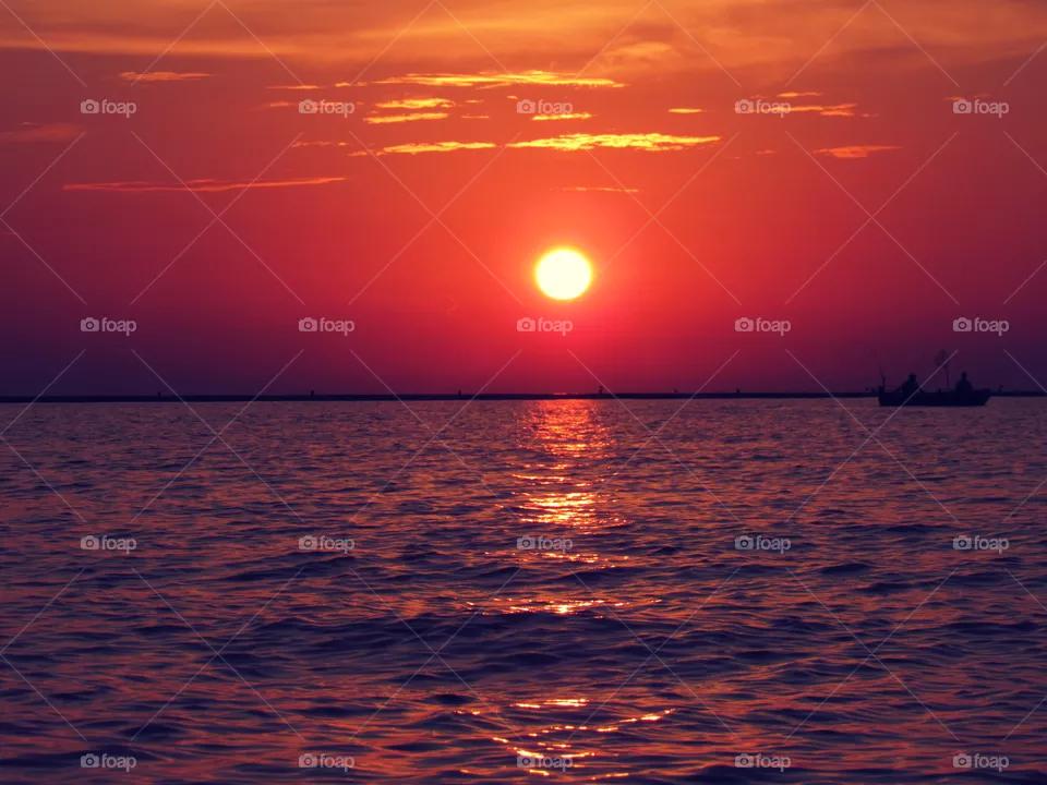 Sunset on Lake Michigan 