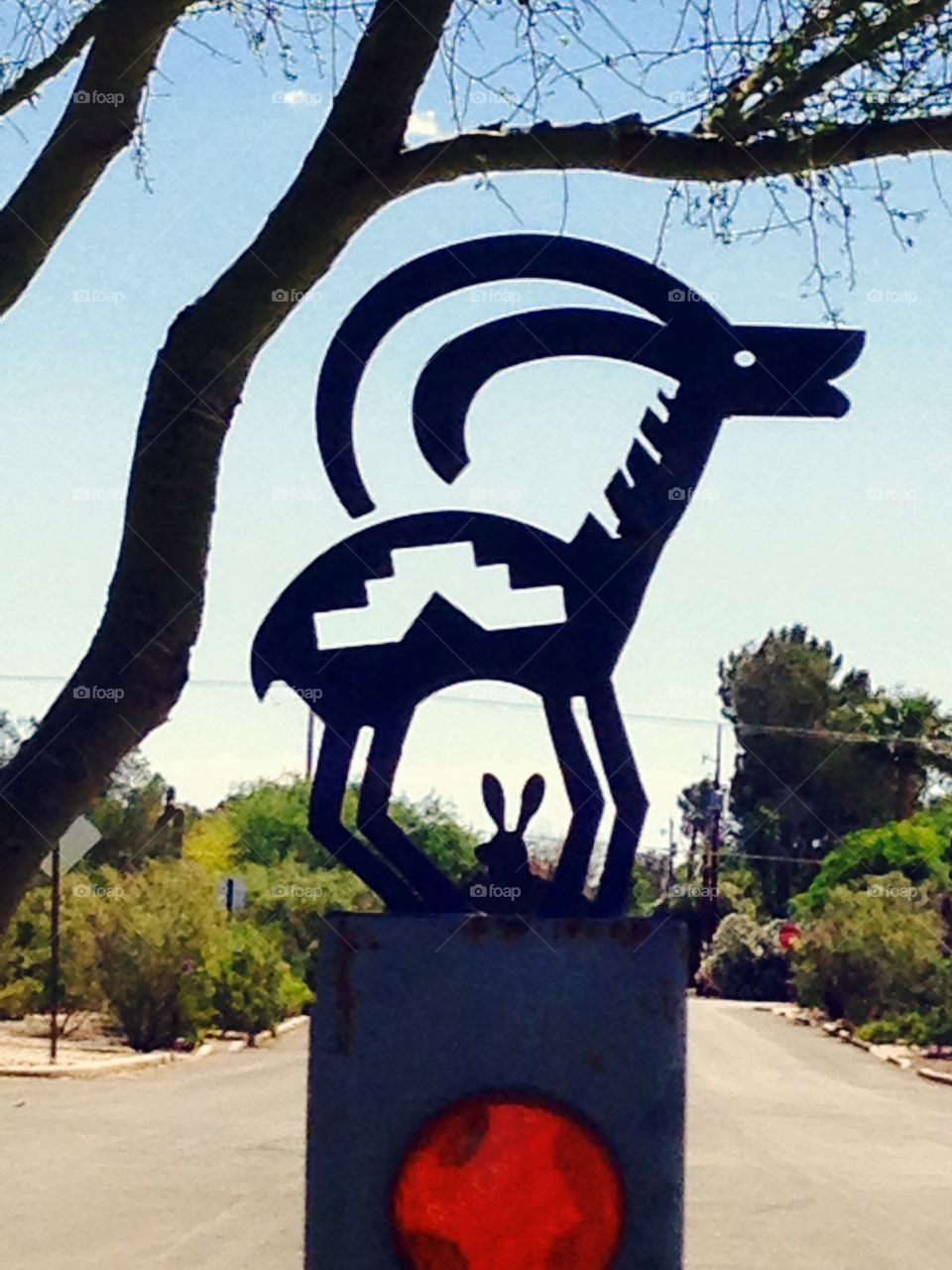 Deer stop. Metal art