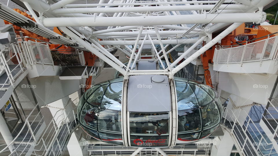 London Eye capsule, view from above