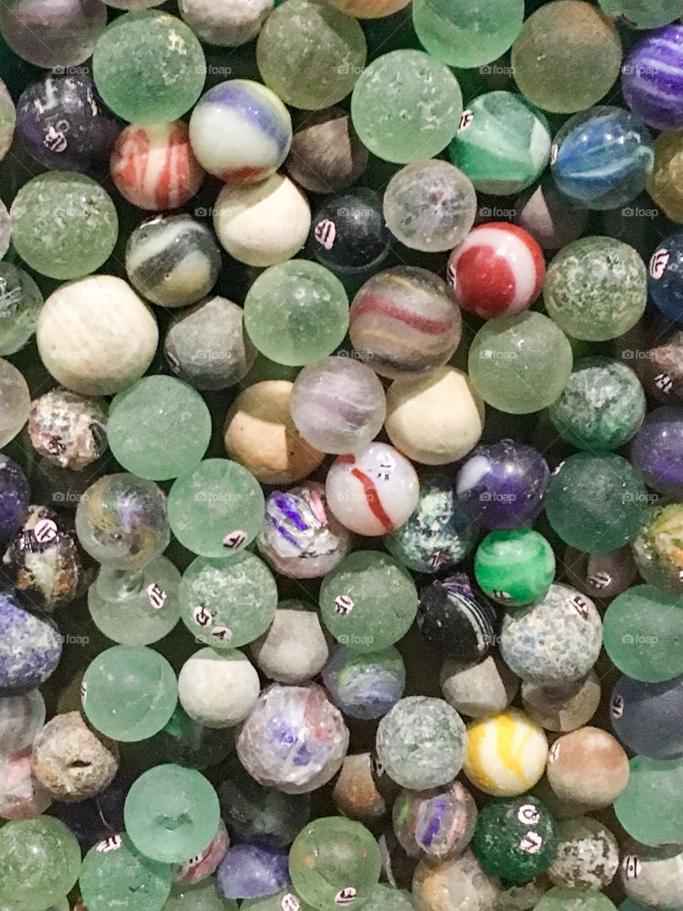 Antique rare marbles salvaged assortment background image