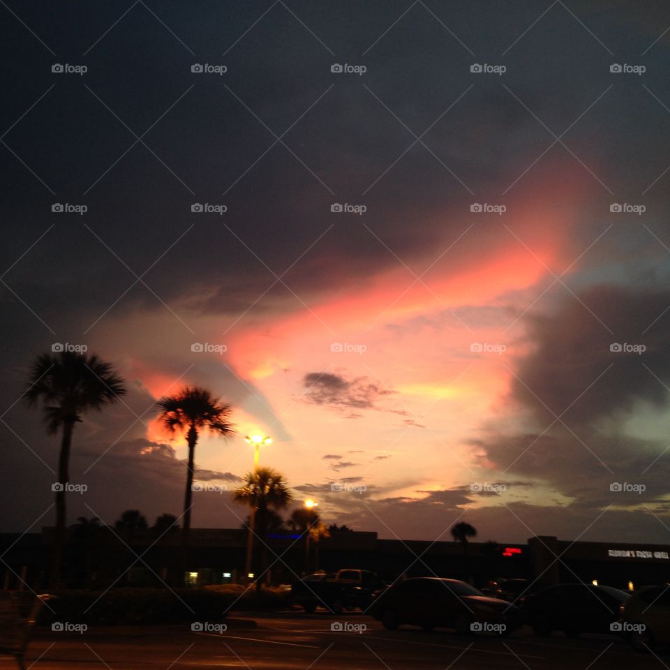 Beautiful evening in cocoa beach 