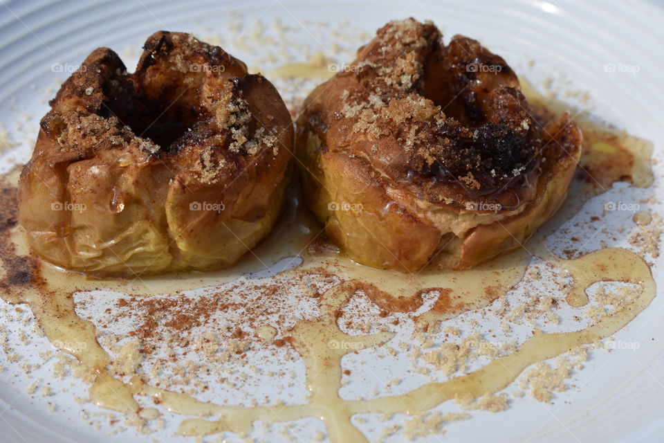 baked apples with honey for my lunch box for work.