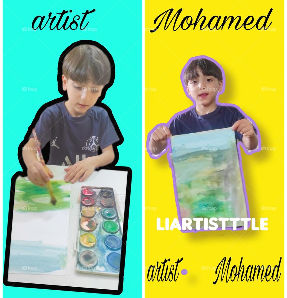 I wanted to share with you a picture of my little artist son