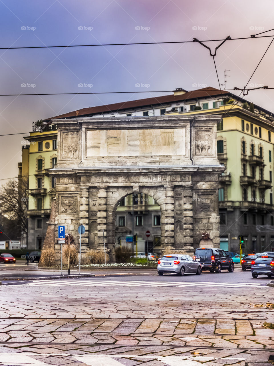 Porta Romana, was the first and the main imperial entrance of the entire city of Milan, as it was the starting point of the road leading to Ancient Rome. Milan, Lombardy, Italy.