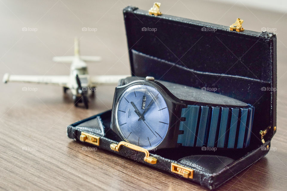 Plane and Swatch. 