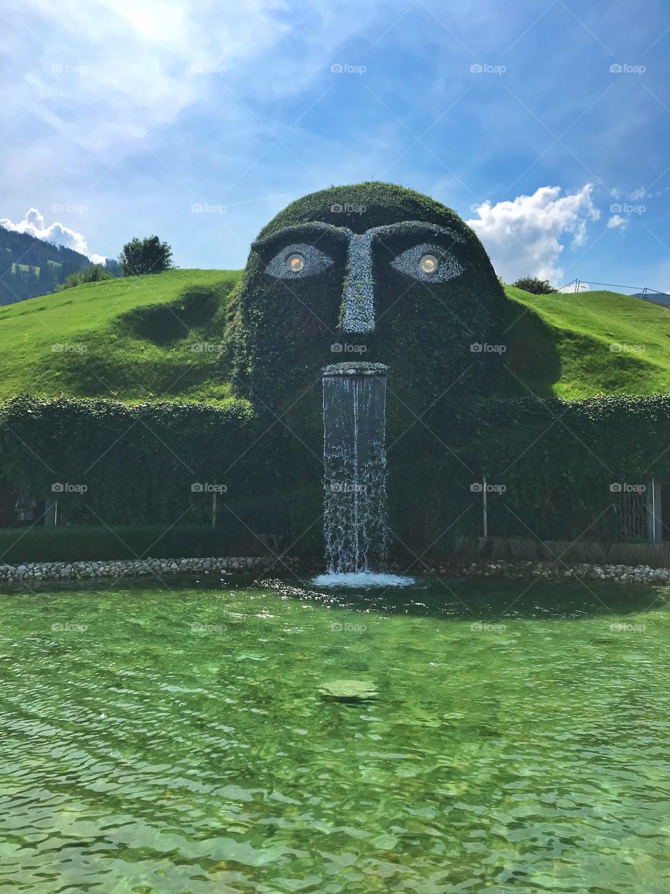 Face waterfalls in Swarovski, Austria 