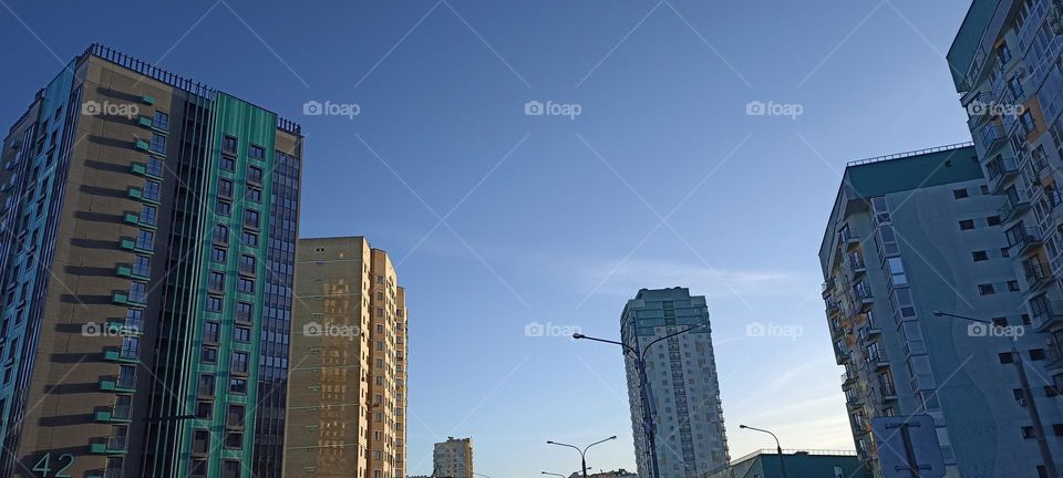 geometric shapes houses street view