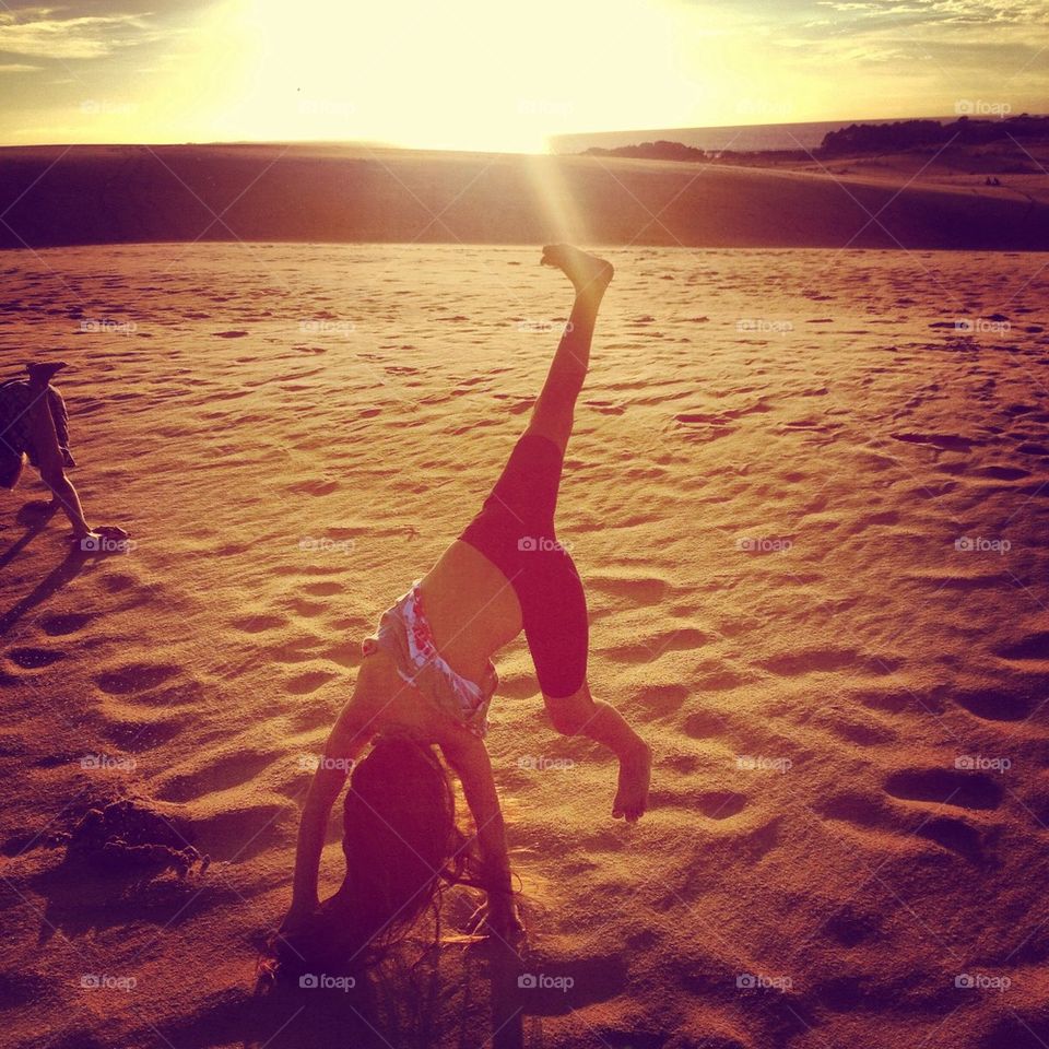 Flips in the sand