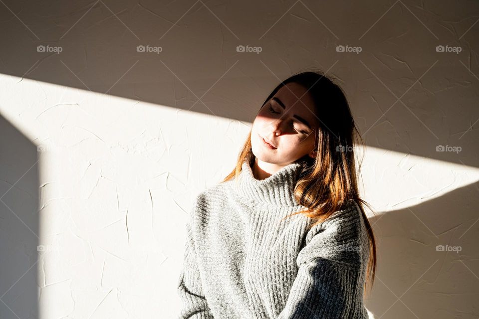 portrait of a woman with shadow