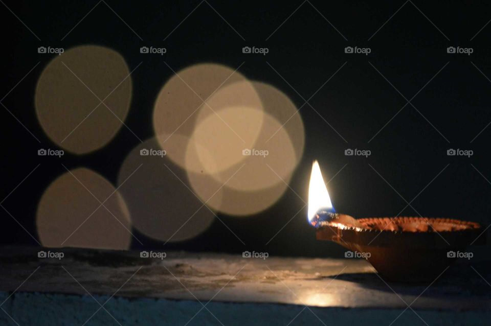 Bokeh Lamp Diwali Festival