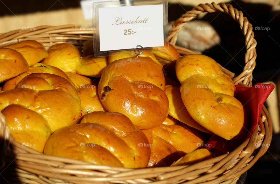 Lussebullar, Lucia saffron buns.