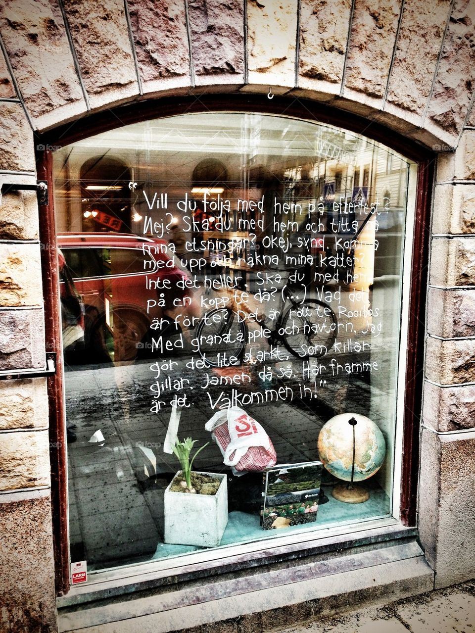 writing in the window