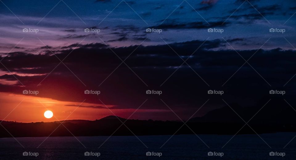 Sunset at lake, Macaé, Brazil 