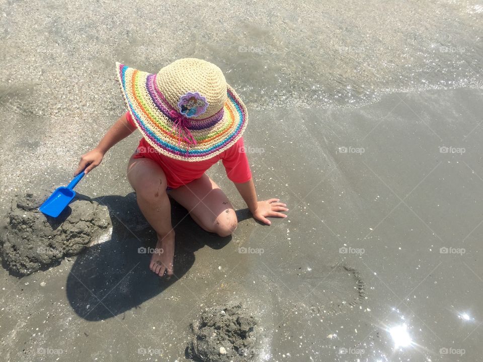 Kids playing in the sand