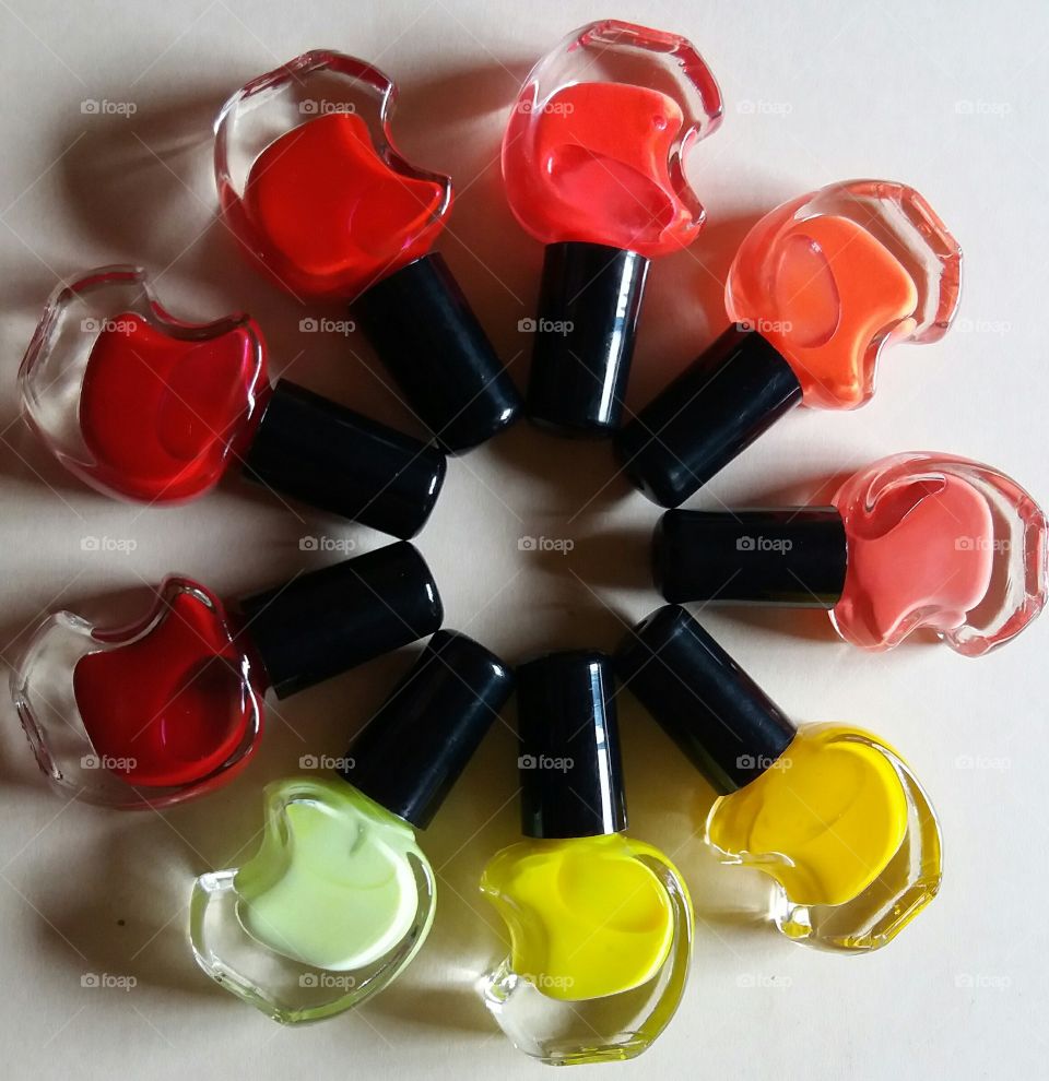 color palette cosmetics nails