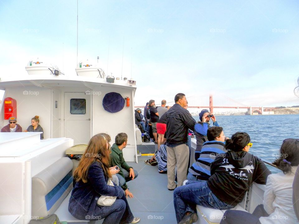 Boating by the Golden Gate Bridge 