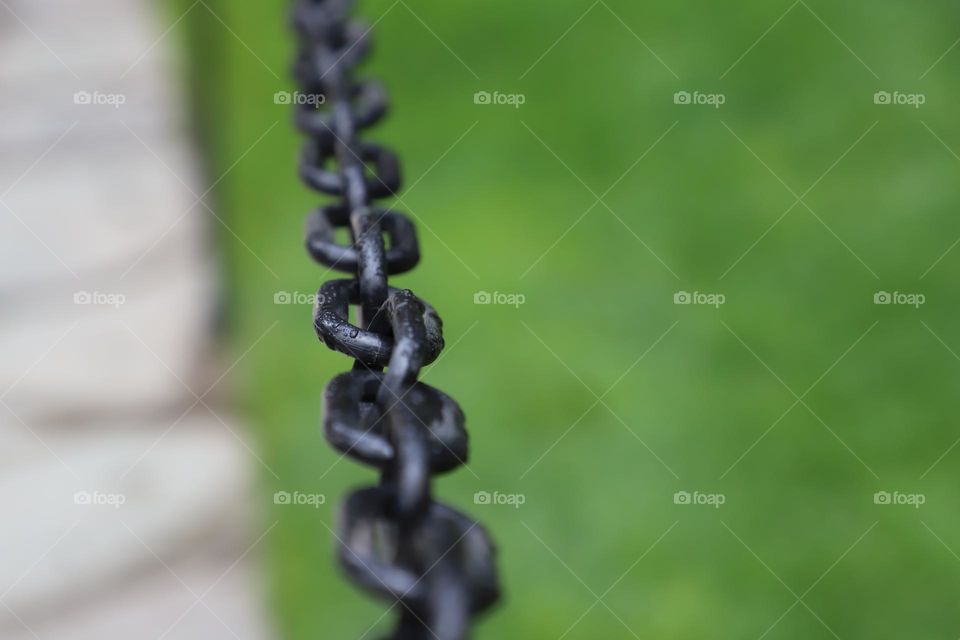 Black chain closeup 