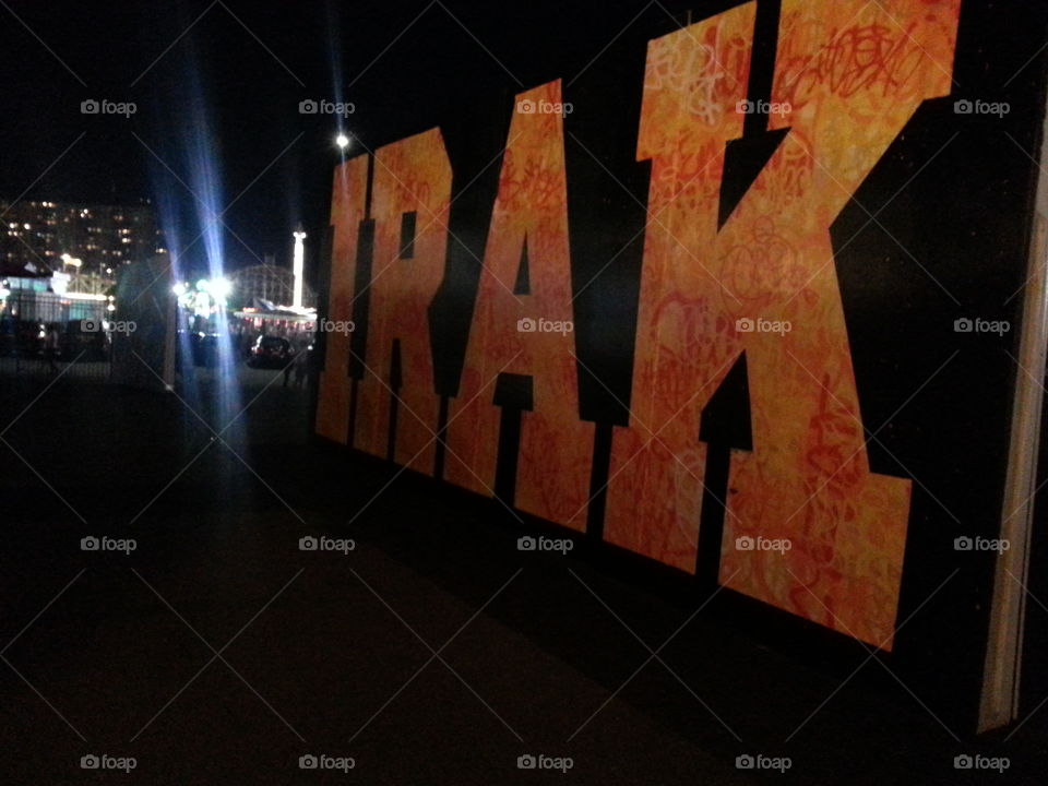 IRAK SIGN. This is a picture of a crazy sign I saw while out walking in New York city