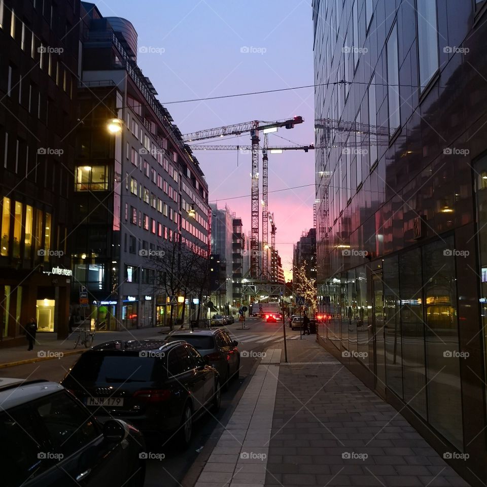 A sunset in Stockholm.