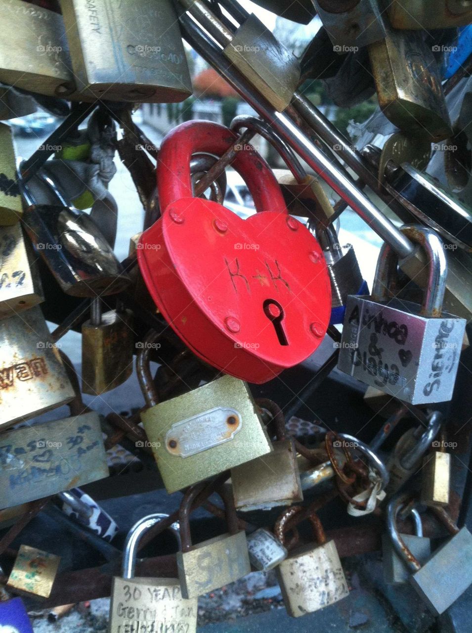 The lock bridge in Paris is something to see. The love in the air is electric!