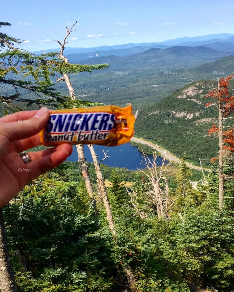 Peanut butter Snickers  hiking 