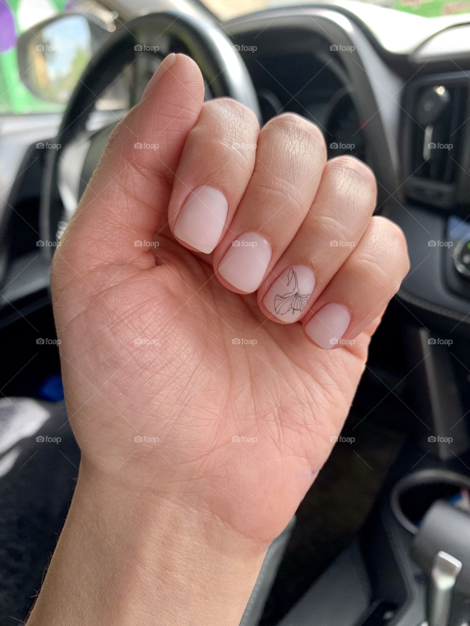 stunning neat manicure with a matte finish