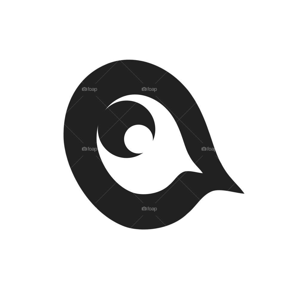 This logo is an abstract design consisting of a dark shape that resembles a bird's head. This logo has a philosophy related to the concept of logos in philosophy and theology