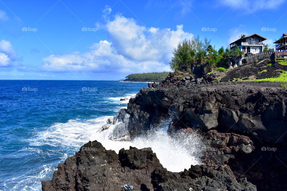 A morning of rain, followed by a glorious afternoon of blue skies and sun along the sea cliffs on the east side of the Big Island