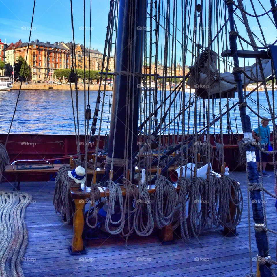 Ropes on a ship