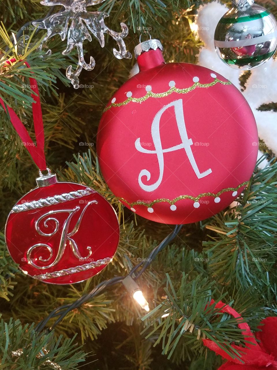 monogram Christmas ornaments