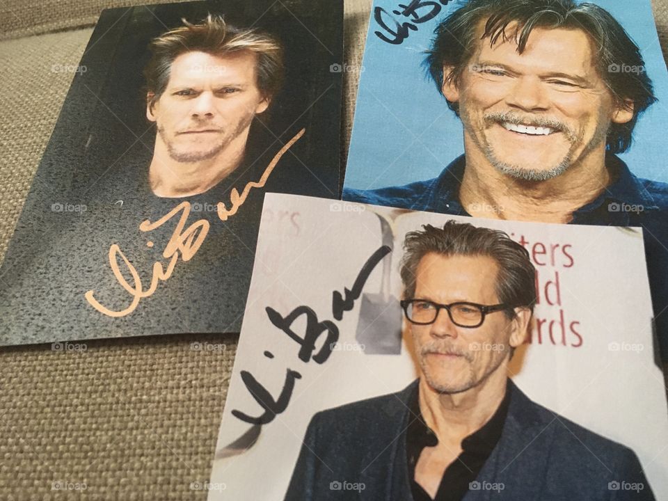 Kevin Bacon autographed pics