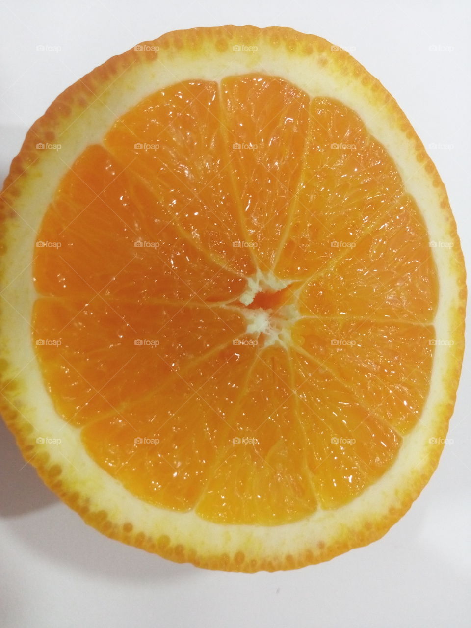 Juicy orange close up shot