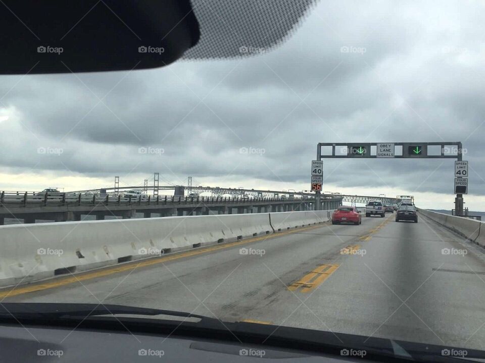 Ready to cross the Bay Bridge. 