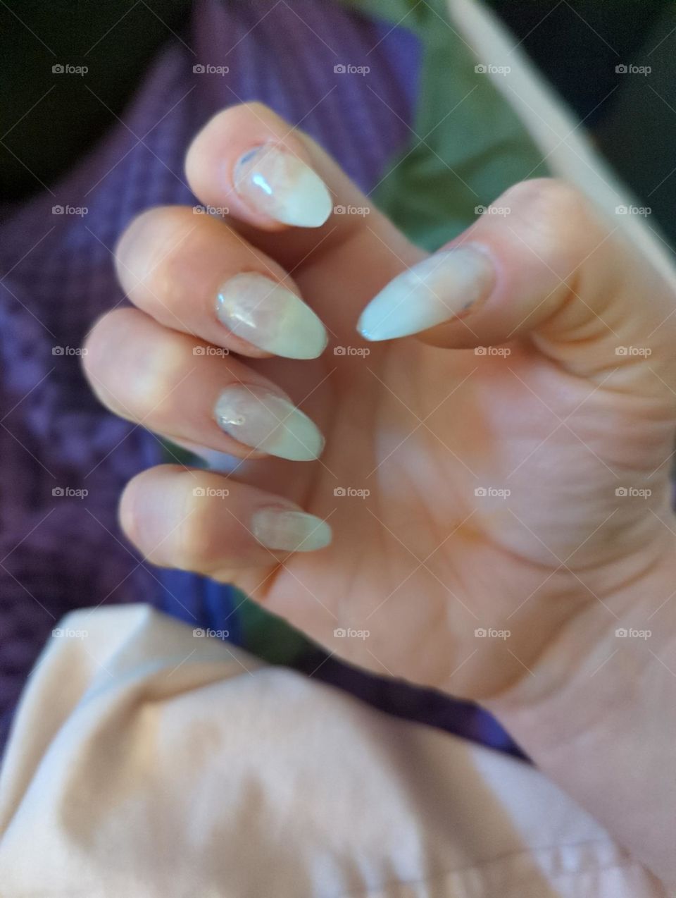 simple manicure with tips