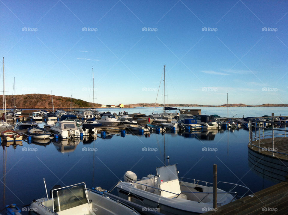 sweden morning sea boat by jethro