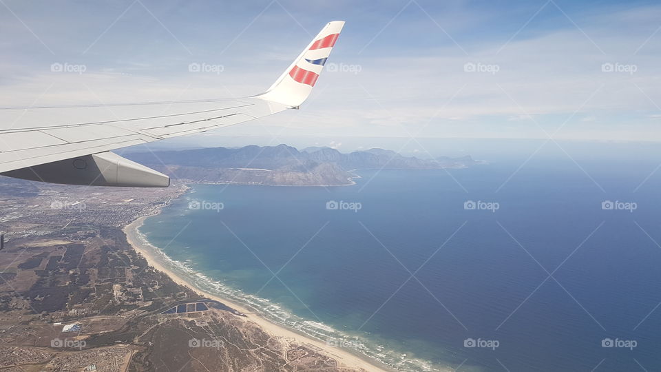 BA flight over Cape Town on our way back home